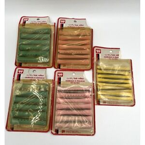 Vintage Perm Rods Curlers Lot 34 NOS Unopened Elastic String Swing Arm Rollers
